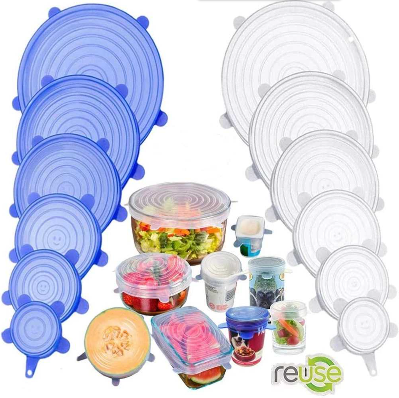 PACK DE 6 TAPAS  DE SILICONA